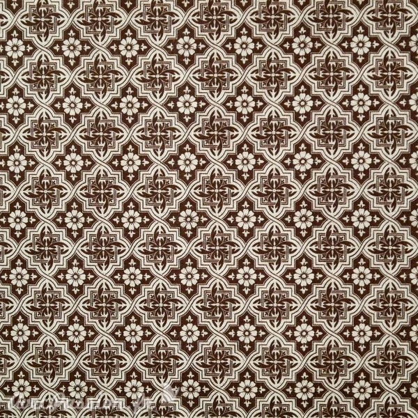 Papier tassotti motifs mosaïque marron