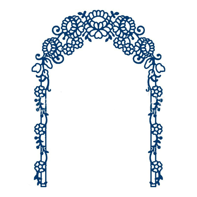Dies découpe gaufrage matrice Tattered Lace arche florale 