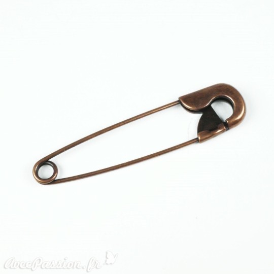 Apprêt epingle à nourrice cuivre 7,5 cm Apprêt epingle à nourrice cuivre 7,5 cm