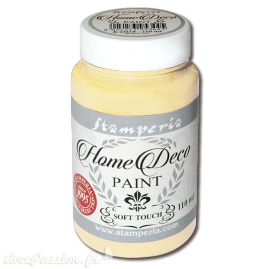 Peinture à la craie chalk paint jaune pastel Peinture à la craie chalk paint jaune pastel