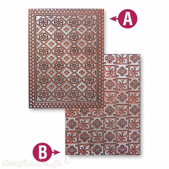 Classeur gaufrage réversible fleur de lys Spellbinders Bossabilities Classeur gaufrage réversible fleur de lys Spellbinders Bossabilities