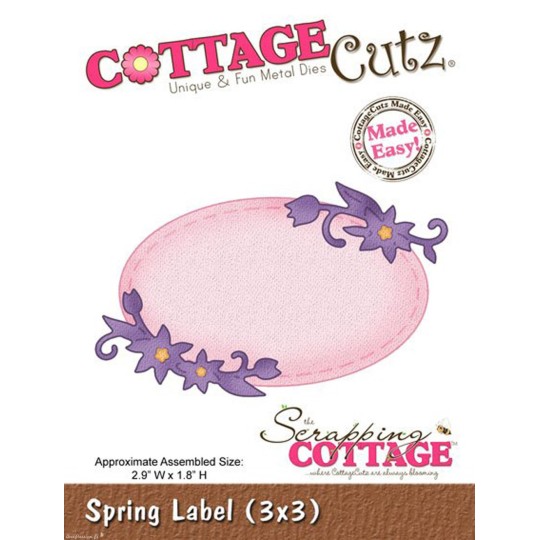 Dies découpe gaufrage matrice CottageCutz étiquette fleurie Dies découpe gaufrage matrice CottageCutz étiquette fleurie