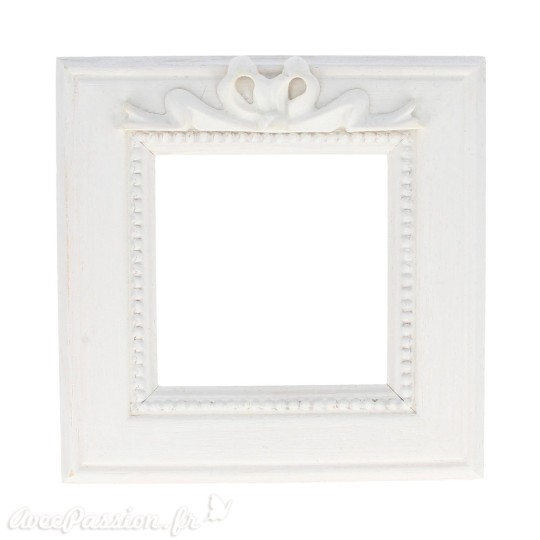 Cadre carre avec moulure noeud en résine Shabby Chic à décorer Cadre carre avec moulure noeud en résine Shabby Chic à décorer