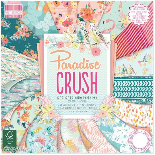 Papier scrapbooking assortiment paradise crush 48fe Papier scrapbooking assortiment paradise crush 48fe