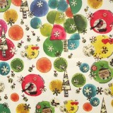 Papier tassotti motifs noel boules multicolores