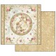 Feuille scrapbooking Stamperia anges et roses 30x30 réversible