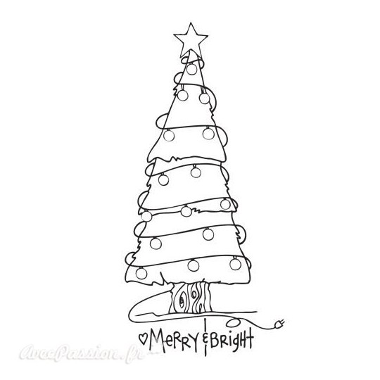 Tampon cling spellbinders sapin de Noël Tampon cling spellbinders sapin de Noël