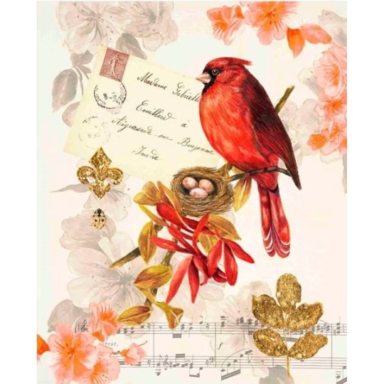 Carte d'art oiseau Regal Cardinal Coleen Sarah Carte d'art oiseau Regal Cardinal Coleen Sarah