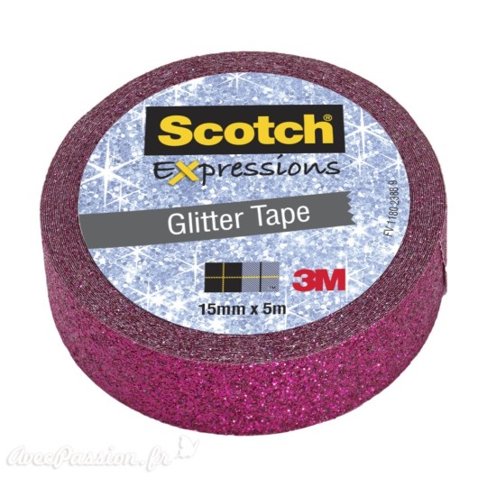 Masking tape glitter paillette rose Masking tape glitter paillette rose