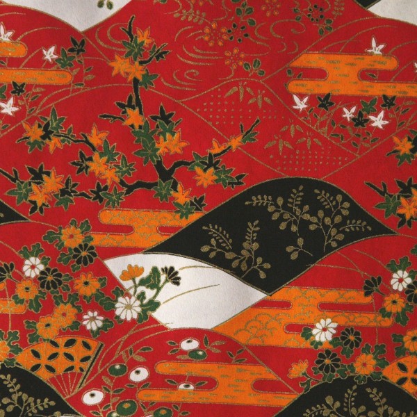 Papier japonais washi ondulation rouge