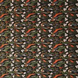 Papier japonais washi plantes et fleurs fond noir