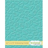 Classeur gaufrage embossage motifs coeurs taylored expressions 1p