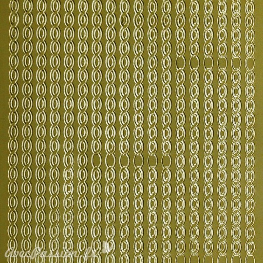 Sticker peel off adhésif argent lignes déco ovales Sticker peel off adhésif argent lignes déco ovales