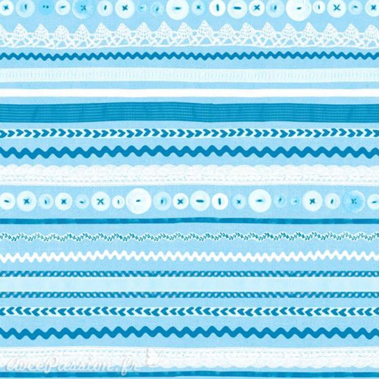 Feuille décopatch 30x40cm fond blanc bandes bleu et blanc Feuille décopatch 30x40cm fond blanc bandes bleu et blanc