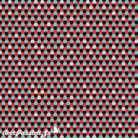 Feuille décopatch géométrie noir rouge bleu clair Feuille décopatch géométrie noir rouge bleu clair
