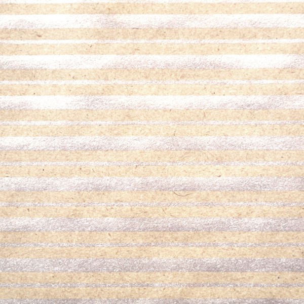 Papier indien lignes argent sur taupe