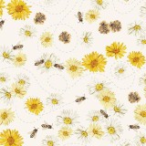 Papiers tassotti à motifs abeilles et fleurs