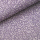 Papier tassotti à motifs fleurs blanche fond lilas