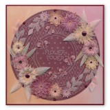 Gabarit tracage du parchemin fleurs et papillon en 3D de Tina Groovi
