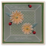 Gabarit tracage du parchemin fleurs et papillon en 3D de Tina Groovi