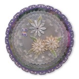 Gabarit tracage du parchemin fleurs et papillon en 3D de Tina Groovi