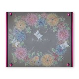 Gabarit tracage du parchemin fleurs et papillon en 3D de Tina Groovi