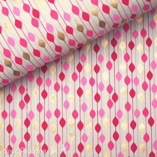 Papier indien pluie rouge rose et doré Papier indien pluie rouge rose et doré