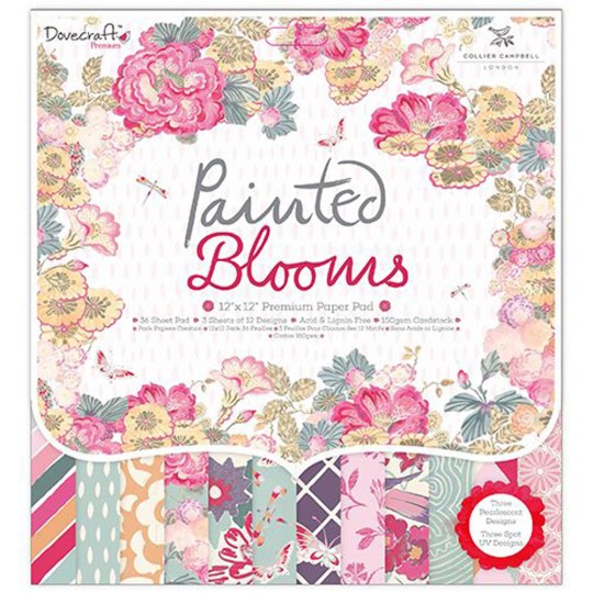 Papier scrapbooking assortiment painted blooms 36fe Papier scrapbooking assortiment painted blooms 36fe