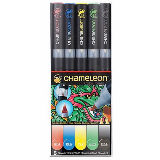 Chameleon feutres couleurs primaires 5 feutres CT0502 Chameleon feutres couleurs primaires 5 feutres CT0502