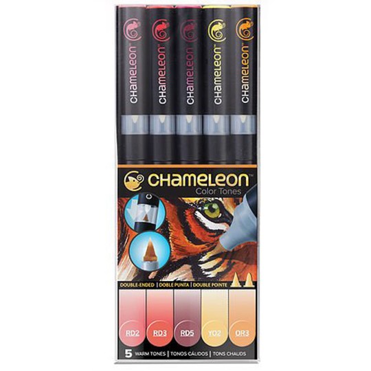 Chameleon feutres couleurs tons chauds 5 feutres CT0511 Chameleon feutres couleurs tons chauds 5 feutres CT0511