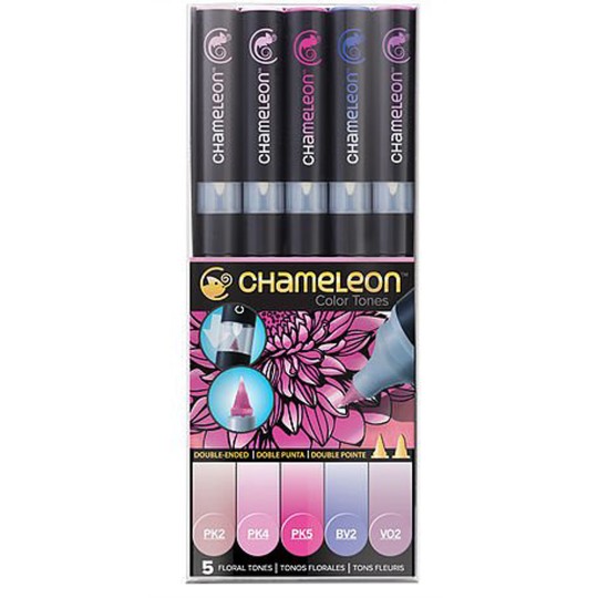Chameleon feutres couleurs tons floral 5 feutres CT0512 Chameleon feutres couleurs tons floral 5 feutres CT0512