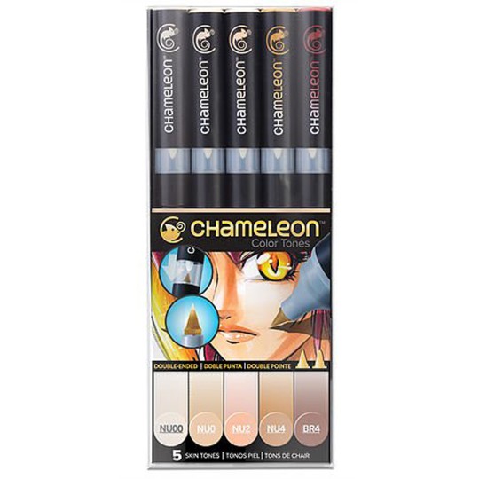 Chameleon feutres couleurs tons peau 5 feutres CT0510 Chameleon feutres couleurs tons peau 5 feutres CT0510