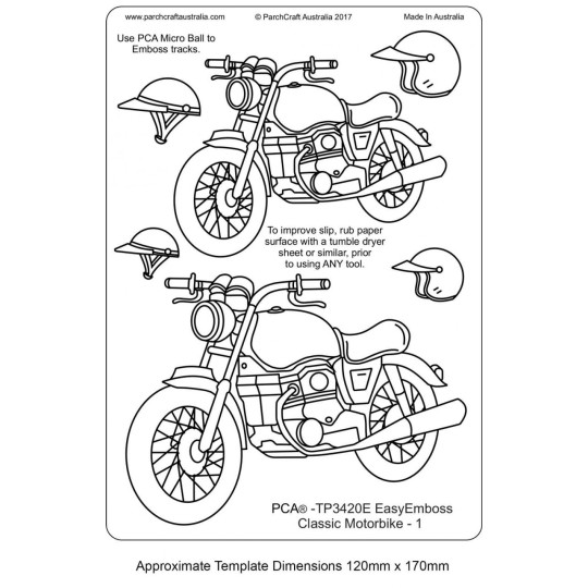 Gabarit tracage parchemin Template PCA moto n°1 Gabarit tracage parchemin Template PCA moto n°1