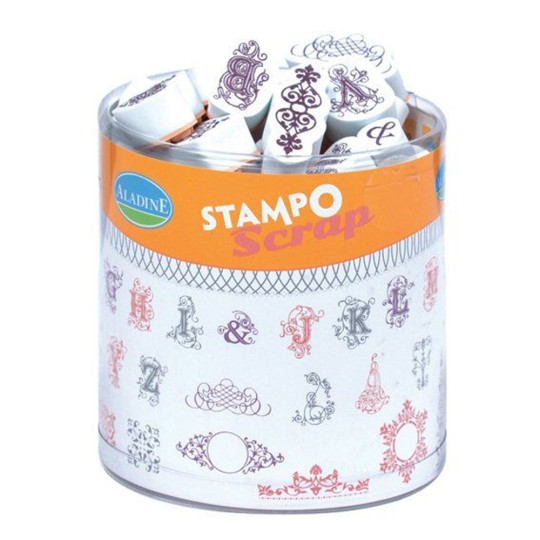 Tampon caoutchouc arabesques Aladine stampo scrap 48p Tampon caoutchouc arabesques Aladine stampo scrap 48p