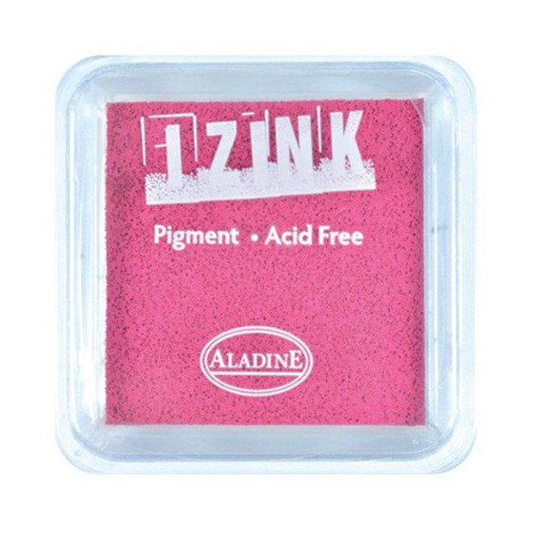 Encreur tampon Aladine pigment Izink séchage lent rose vif