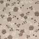 Tissu coton lin fleurs blanc et noir 30x90cm