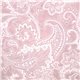 Papier népalais lokta paisley arabesque rose bébé et blanc