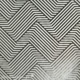 Papier indien halucination zigzag argent sur blanc