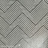 Papier indien halucination zigzag argent sur blanc