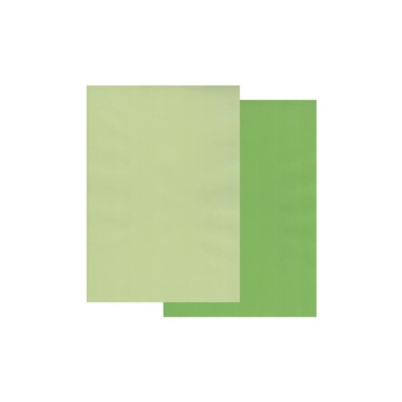 Papier parchemin Groovi assortiment 2 tons de vert 40770 10 feuilles