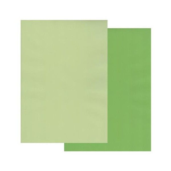 Papier parchemin Groovi assortiment 2 tons de vert 40770 10 feuilles