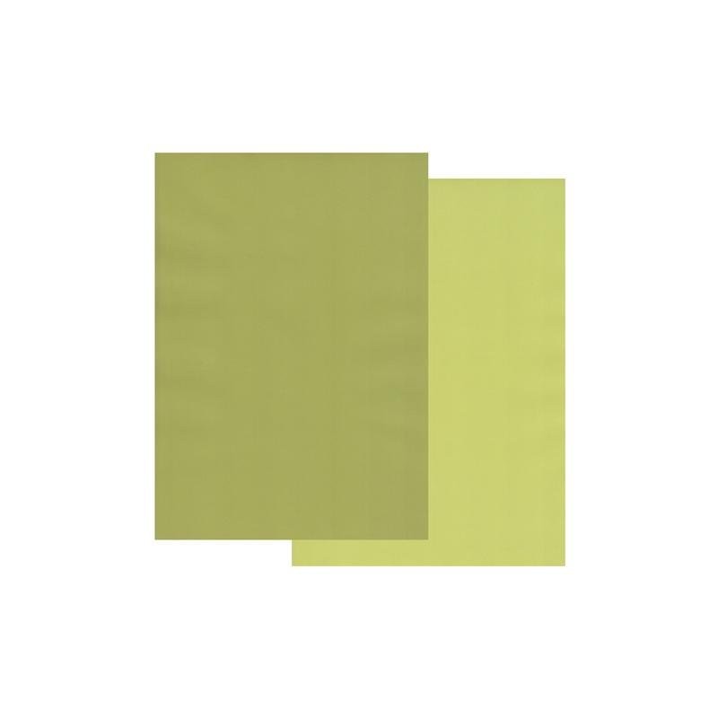 Papier parchemin Groovi assortiment 2 tons vert pomme prairie 40773 10 feuilles