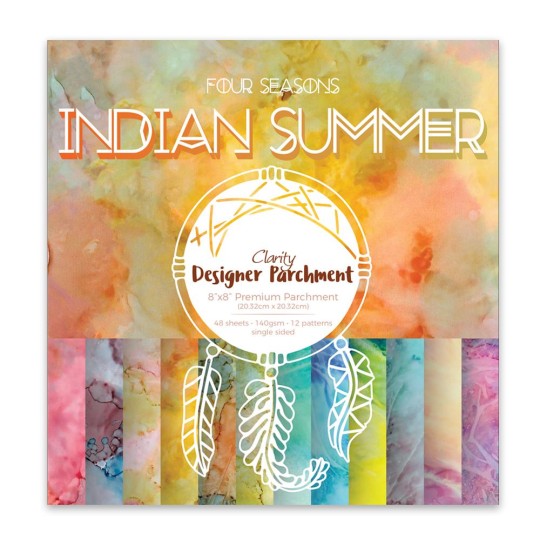 Papier scrapbooking assortiment indian summer 48f recto verso