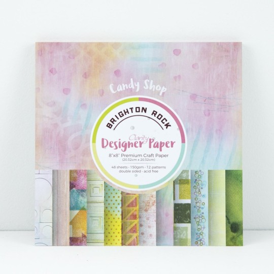 Papier scrapbooking assortiment brighton rock 48f recto verso Papier scrapbooking assortiment brighton rock 48f recto verso