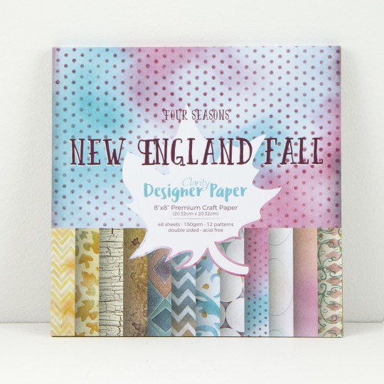 Papier scrapbooking assortiment new england fall 48f recto verso