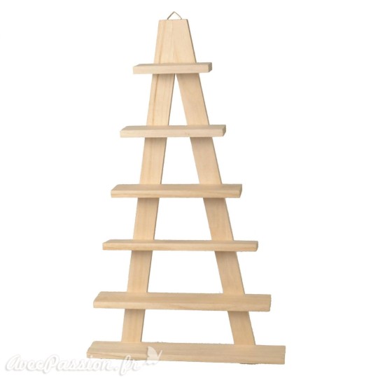 Objet en bois brut sapin de noël étagère à suspendre Objet en bois brut sapin de noël étagère à suspendre