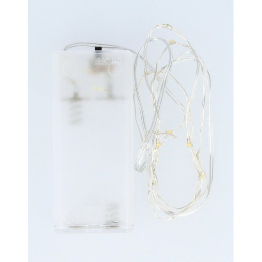 Guirlande électrique 10 LED transparente 90cm Guirlande électrique 10 LED transparente 90cm