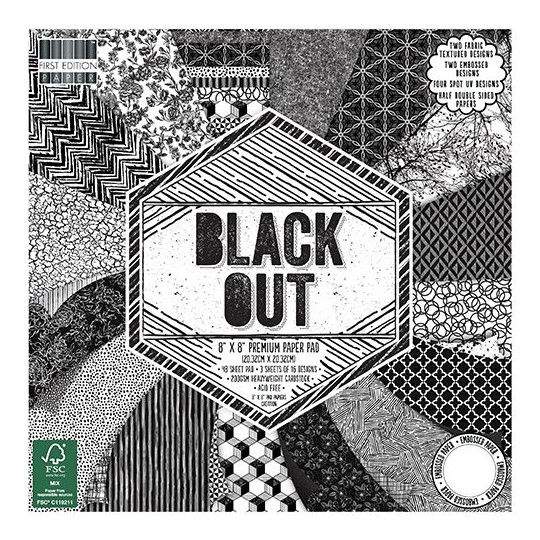 Papier scrapbooking assortiment black out 48fe Papier scrapbooking assortiment black out 48fe