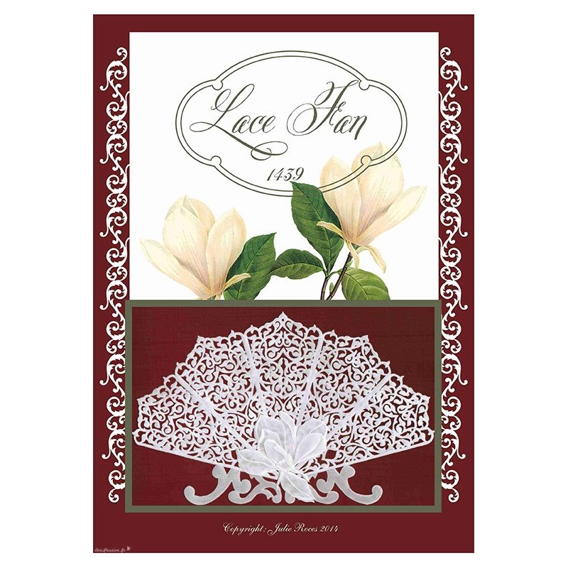 Modèles Julie Roces patron Pergamano Lace Fan 1439