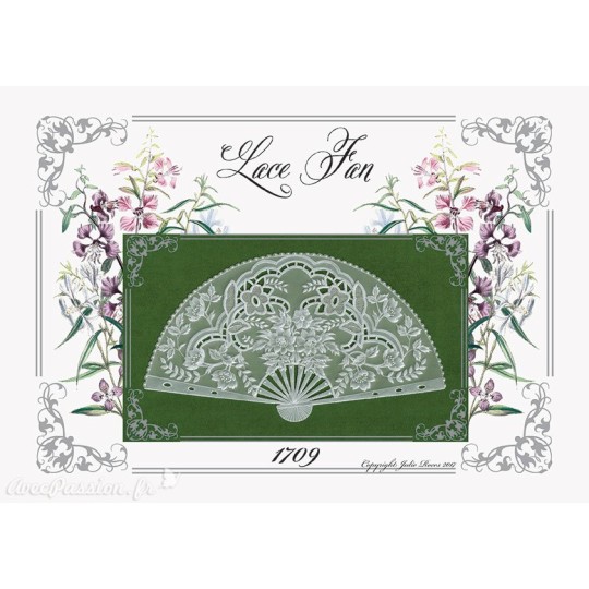 Modèles Julie Roces patron Pergamano Lace Fan 1709